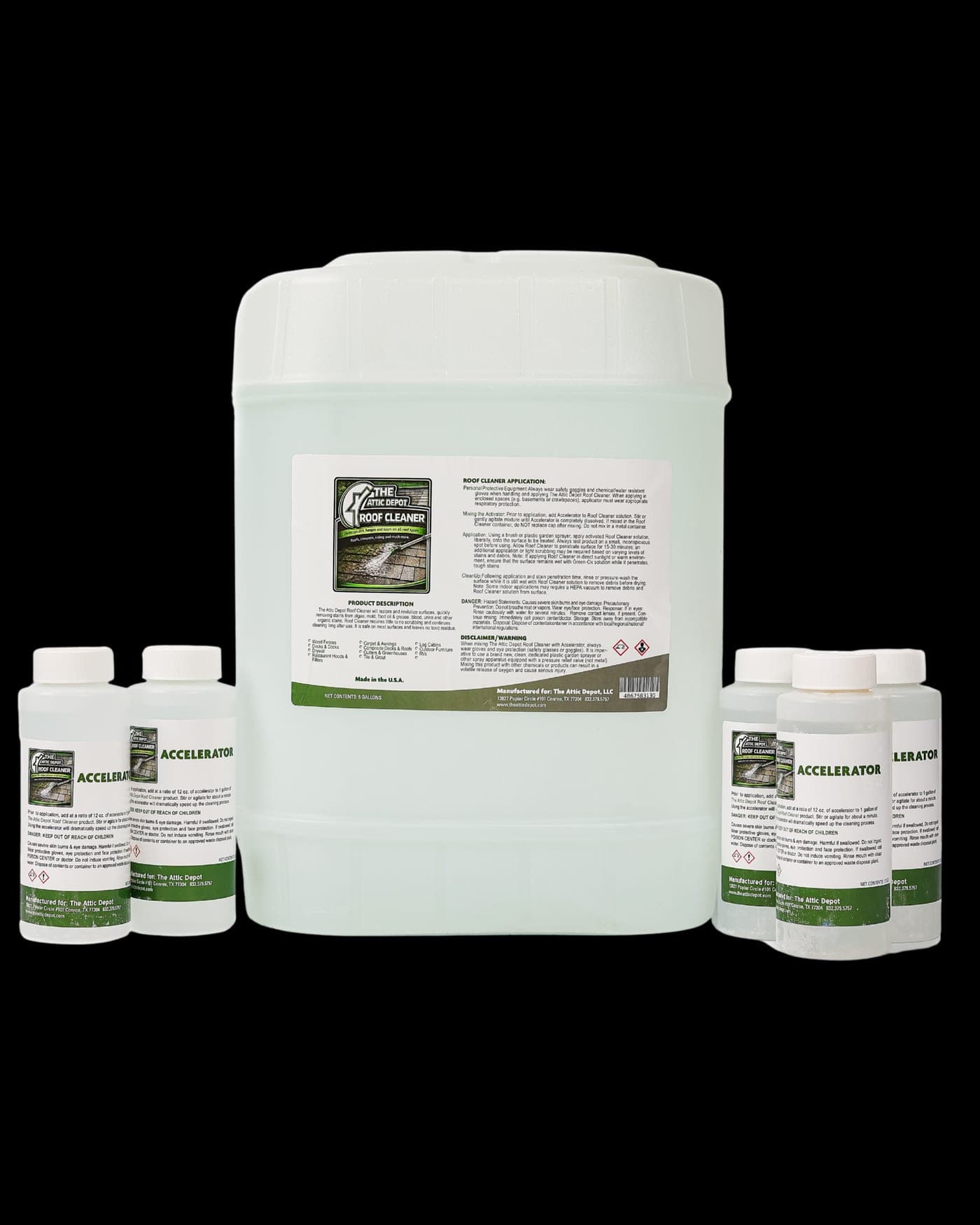 Roof Cleaner container lineup