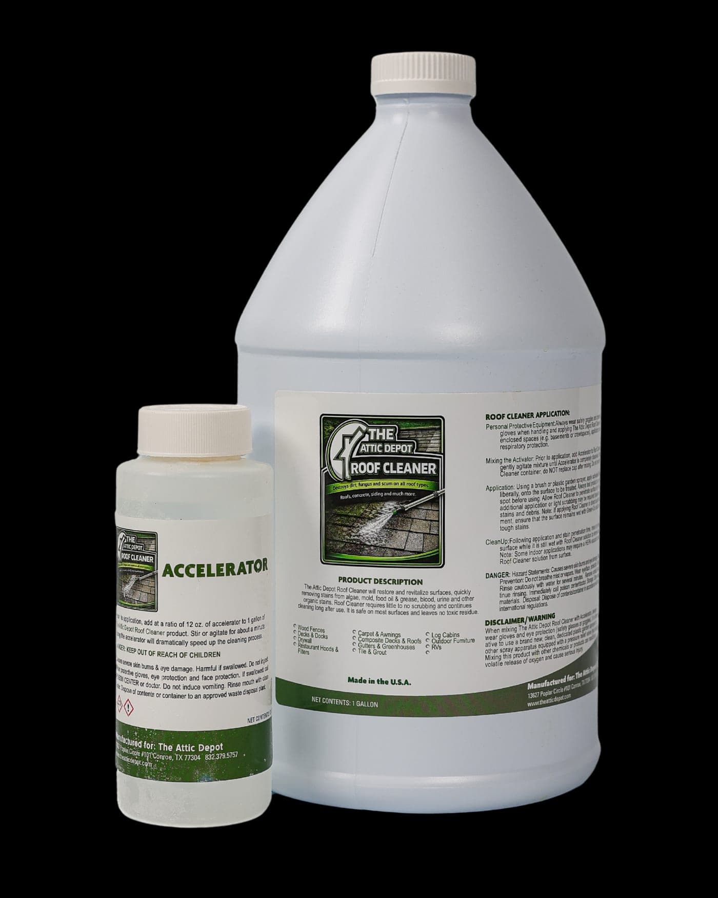 Roof Cleaner gallon and accelerator