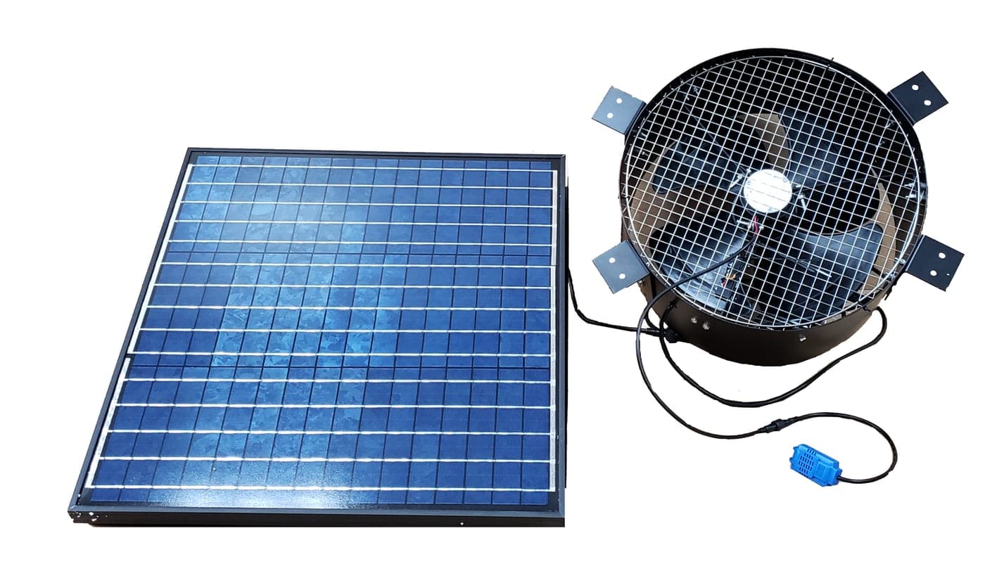 30-Watt Gable-Mount Solar Fan